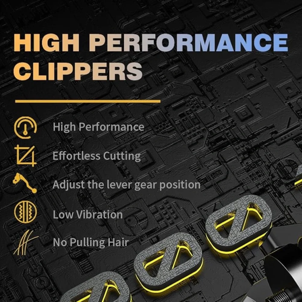 NEW! Professional Cordless Hair Clipper Set Charging Dock 8 Guards Salon Grade
